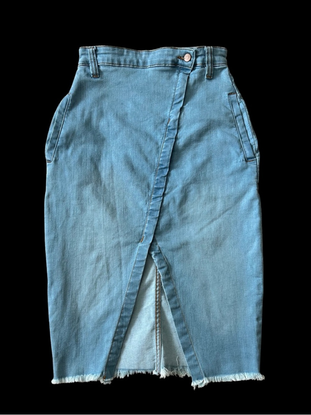 PrettyLittleThing Light Blue Denim Skirt